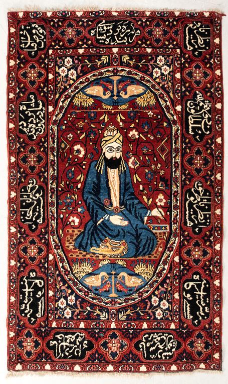 Rug Baluch "Nour ali shah" old/semi-antique figural approximately 166x98 cm.
