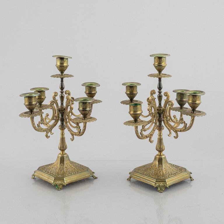 Candelabra, a pair, late 19th Century.