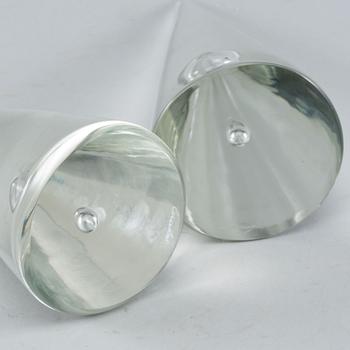 KONFORMADE GLASSKULPTURER, 2 st, glas, Cenedese 1970-tal.