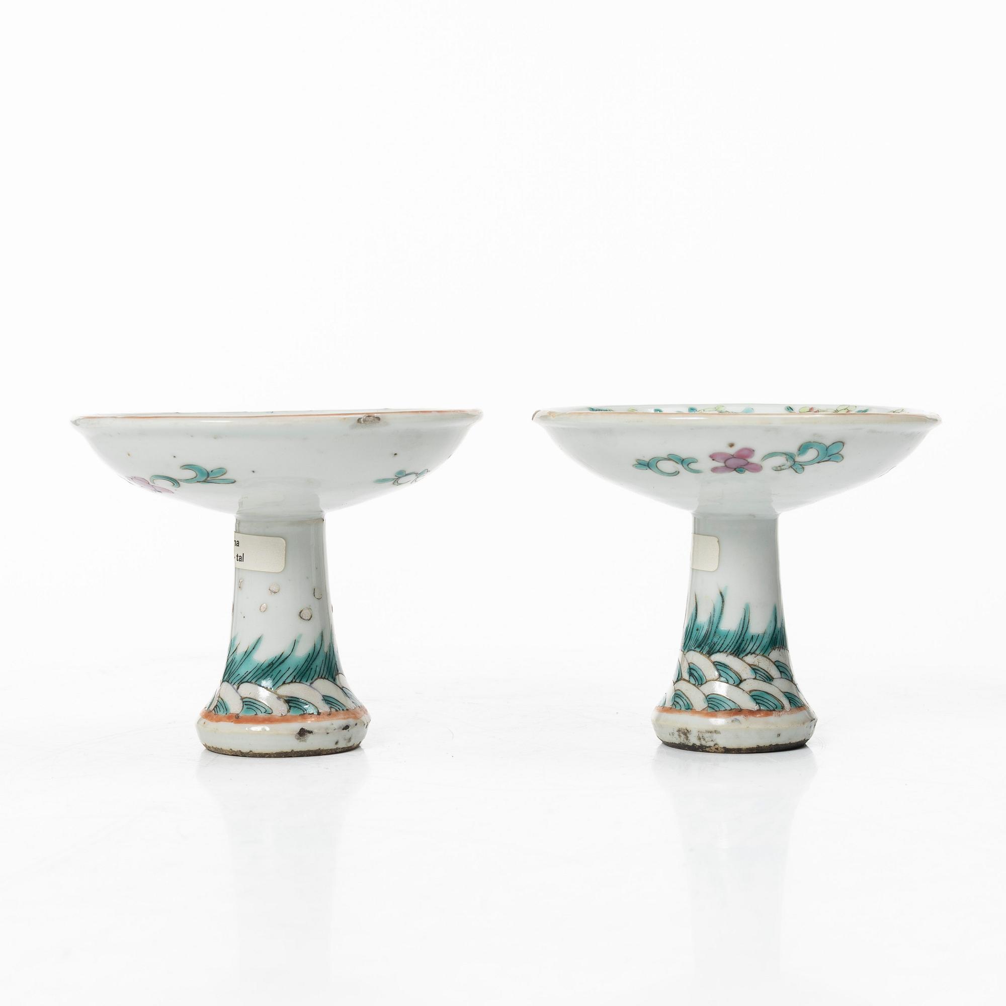 Stemcups, ett par, Kina, Qingdynastin, 1800-tal.