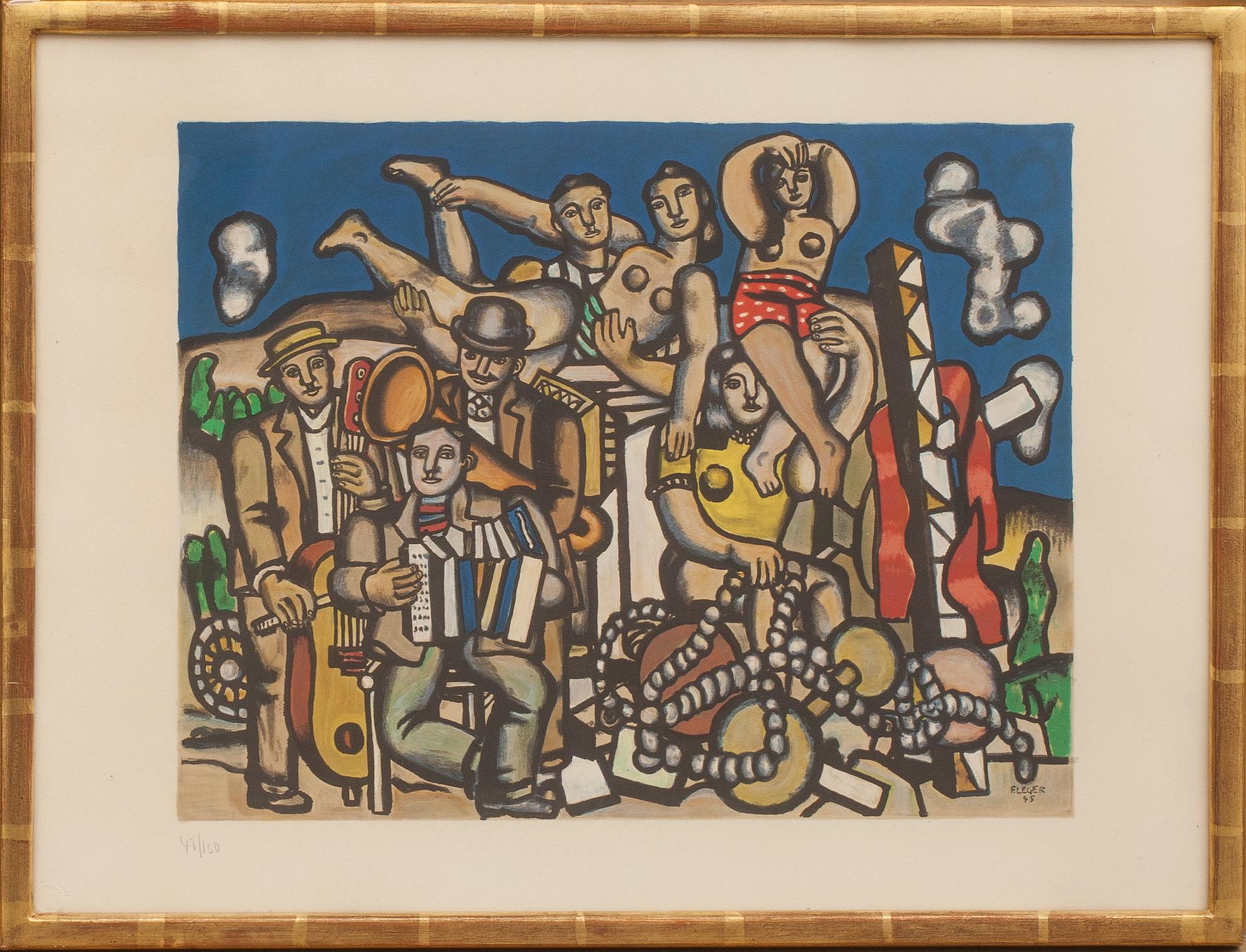 FERNAND LÉGER, efter, färglitografi. Signerad i trycket samt 45. Numrerad 48/150.