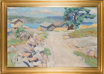 Ali Munsterhjelm, Barn houses by the shore.