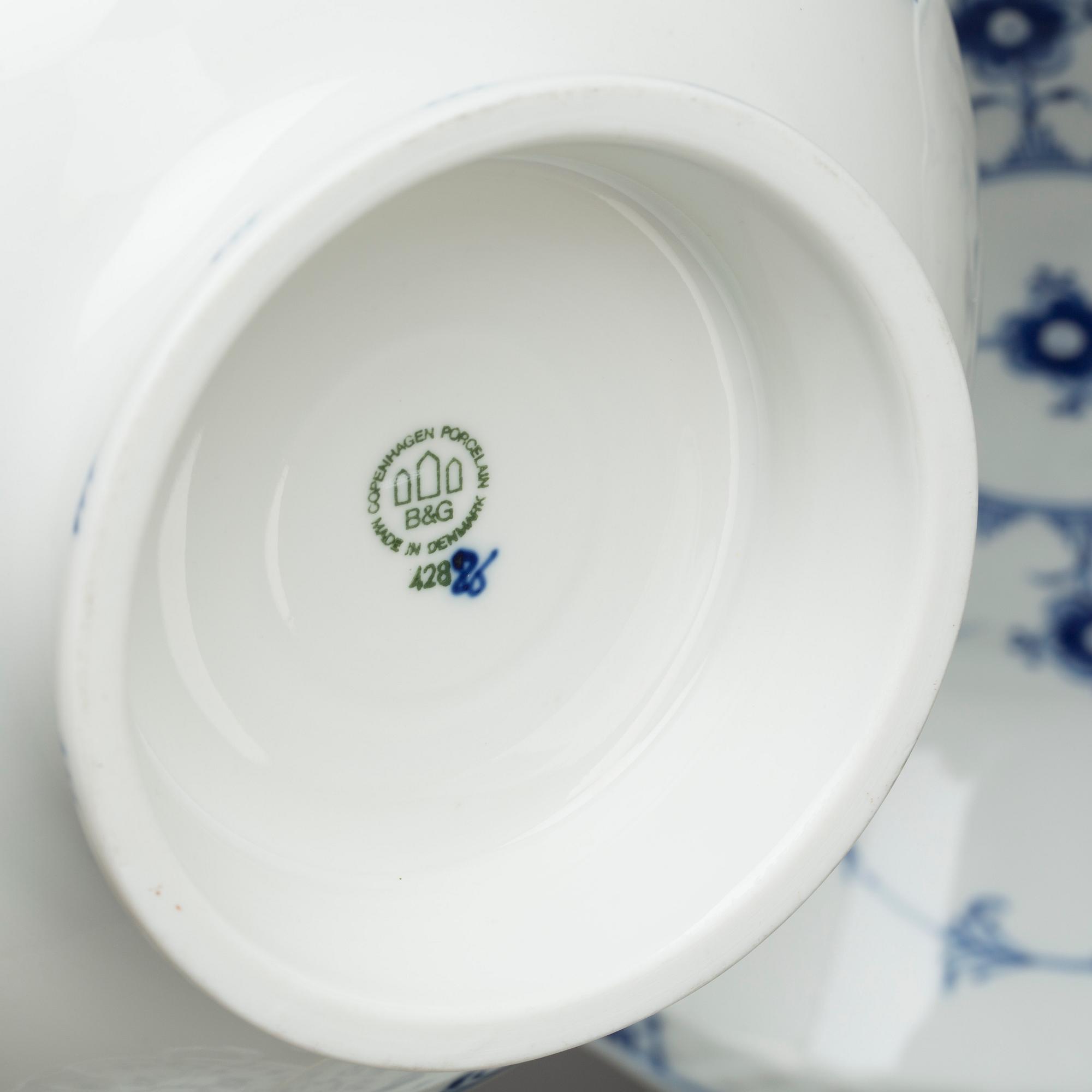 SERVIS, 75 dlr, "Blå malet", Bing o Gröndahl, porslin, 1900-talets andra hälft.