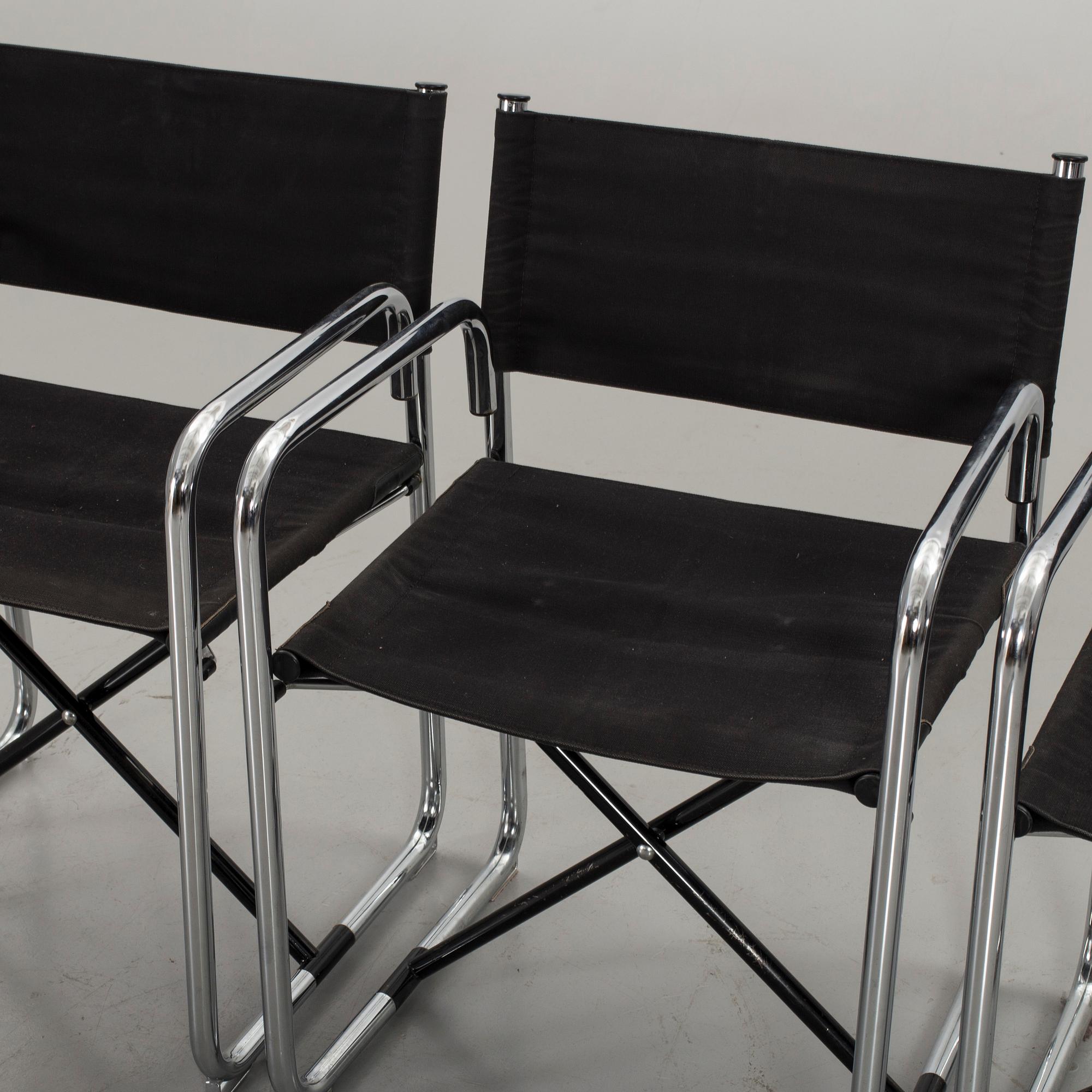 BÖRJE LINDAU & BO LINDEKRANTZ, regissörstolar, 3 st, "X75-2", Lammhults, 1900-talets andra hälft.