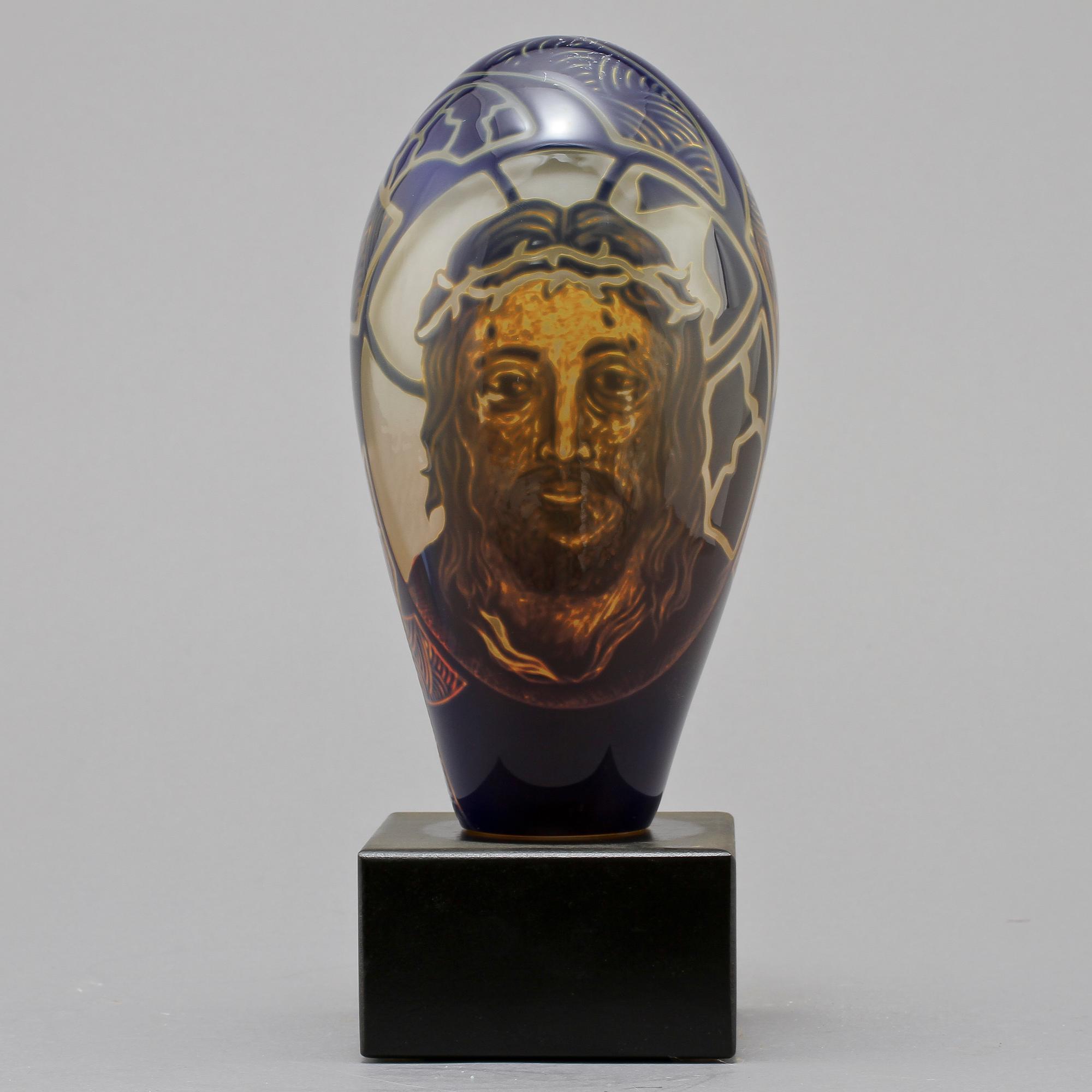 SKULPTUR, glas, Ulf Johansson, Sjöhyttan, unik, 1900/2000-tal.