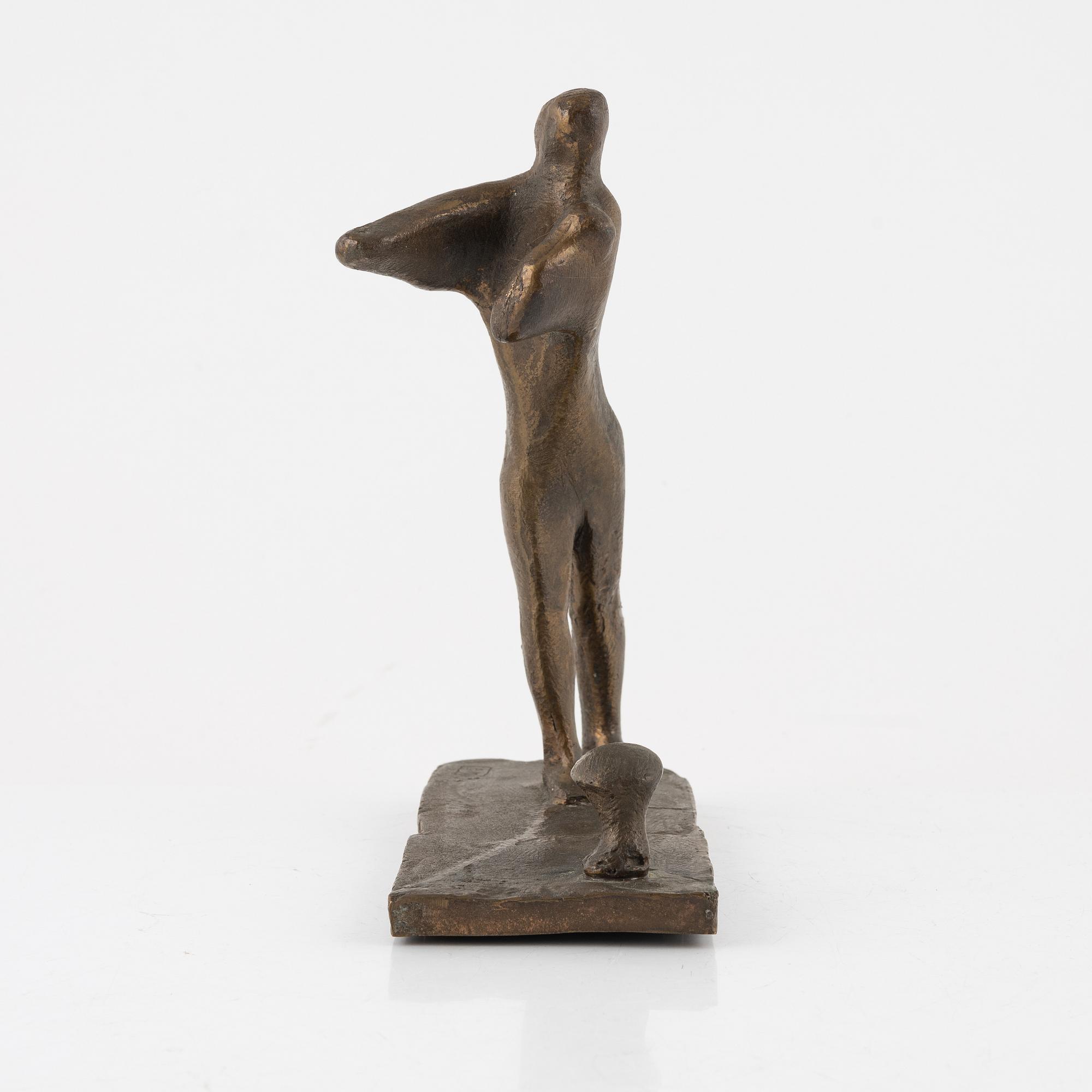 Bror Marklund, sculpture, signed and numbered, bronze, height 23 cm. (2).