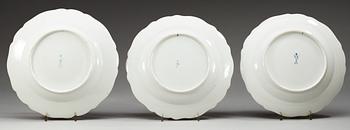 A set of 12 Meissen dinner plates, period of Marcolini, ca 1800.