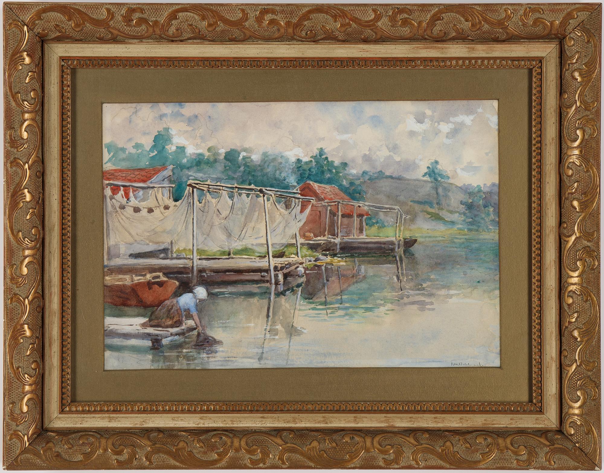 Frans Wilhelm Odelmark, watercolour, signed.