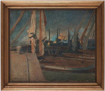 Carl Wilhelmson, "Inkomna fiskebåtar".