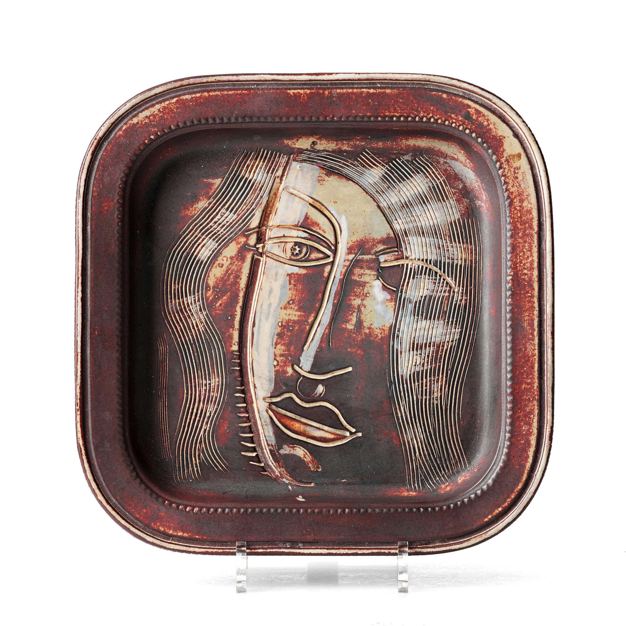 Wilhelm Kåge, a "Farsta" stoneware dish, Gustavsberg studio, Sweden 1960.