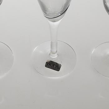 72 pieces of glass table ware, "Line" designed by Anna Ehrer for Kosta Boda.