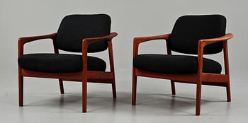 FÅTÖLJER, ett par, Folke Ohlsson, Dux, 1900-talets andra hälft.