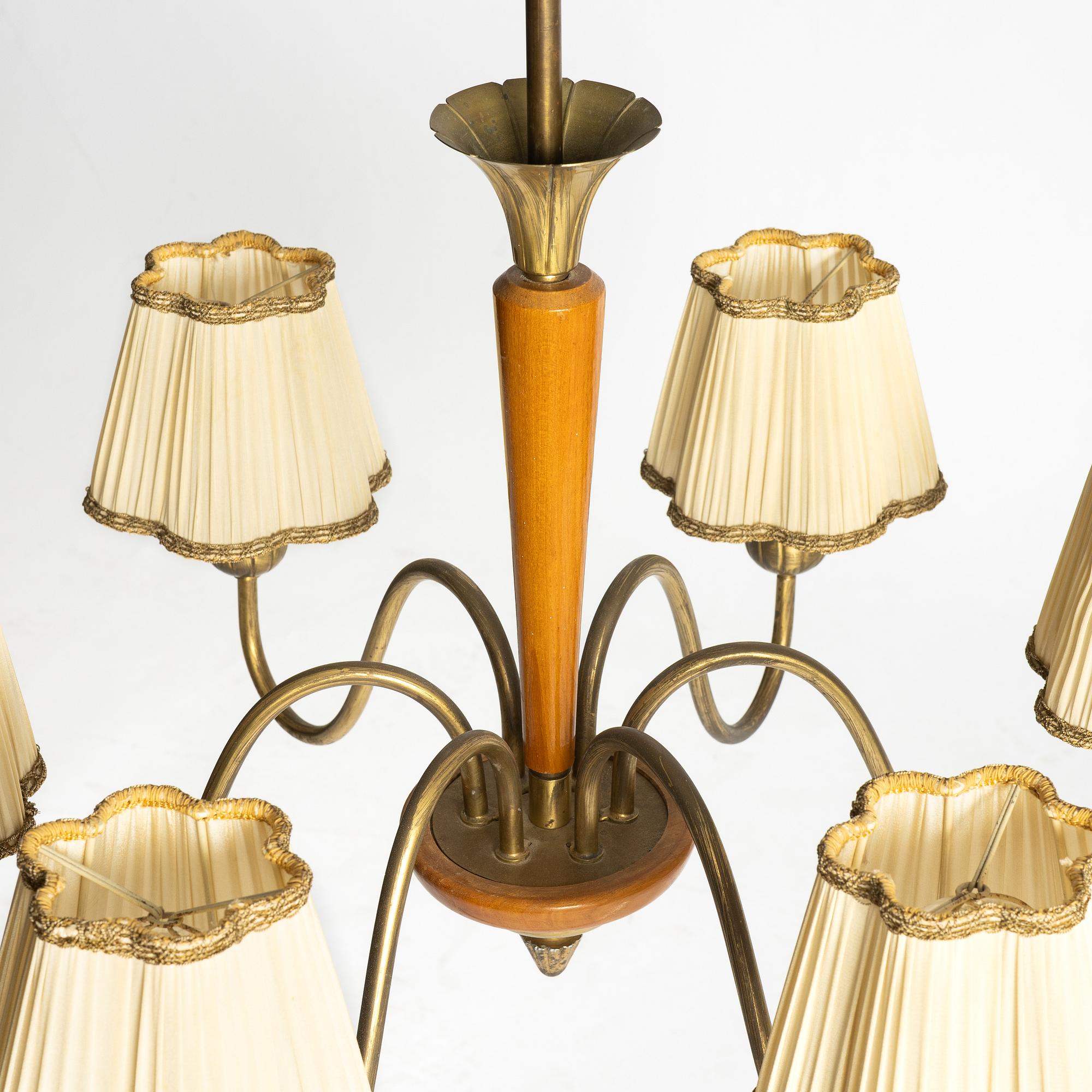 Harald Notini, a ceiling lamp model 11664, Arvid Böhlmarks Lampfabrik, Stockholm, 1950s.