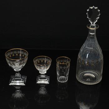 A 26 PIECES GLASS SERVICE, "Odelberg Junior", Kosta.