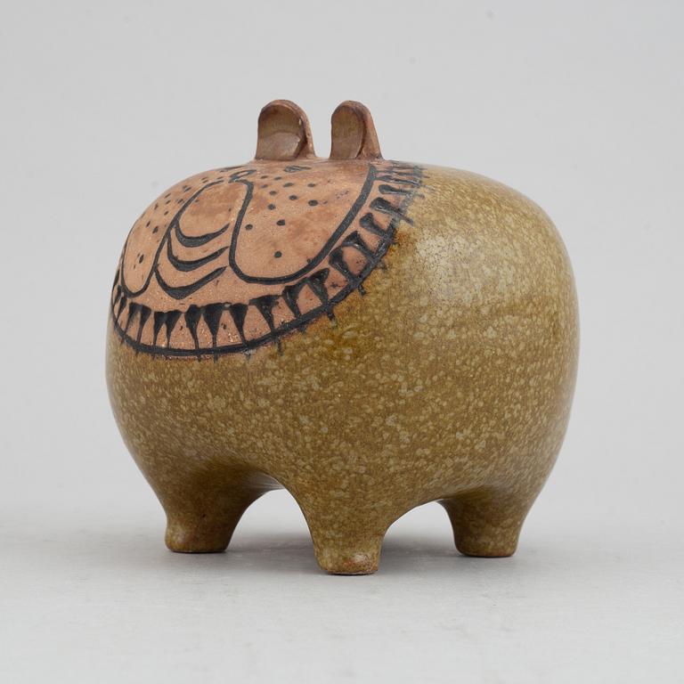 Lisa Larson, a stoneware figurine, 'Bulldog' from the series 'Stora Zoo', for Gustavsberg.