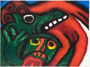 BENGT LINDSTRÖM, portfolio with 12 carborundum in colours, signed Lindström and numbered 27/99.