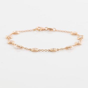 Brilliant cut diamond bracelet.