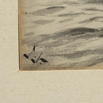 JENNY NYSTRÖM, akvarell med täckvitt, monogramsignerad.