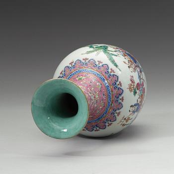A famille rose vase, Qing dynasty, Daoguang mark and of the period (1821-1850).