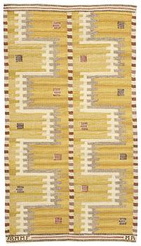 Marianne Richter, A CARPET. "Gula havet". Flatweave. 159 x 86,5 cm. Signed AB MMF MR.