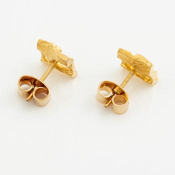 Lapponia, a pair of earrings 18K gold, Finland.