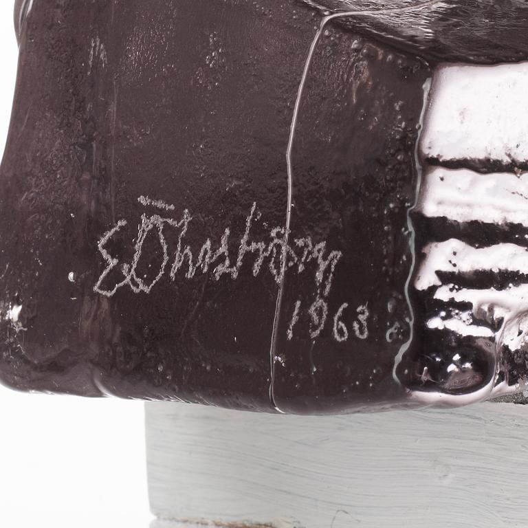 EDVIN ÖHRSTRÖM, skulptur, Lindshammars glasbruk, 1963.