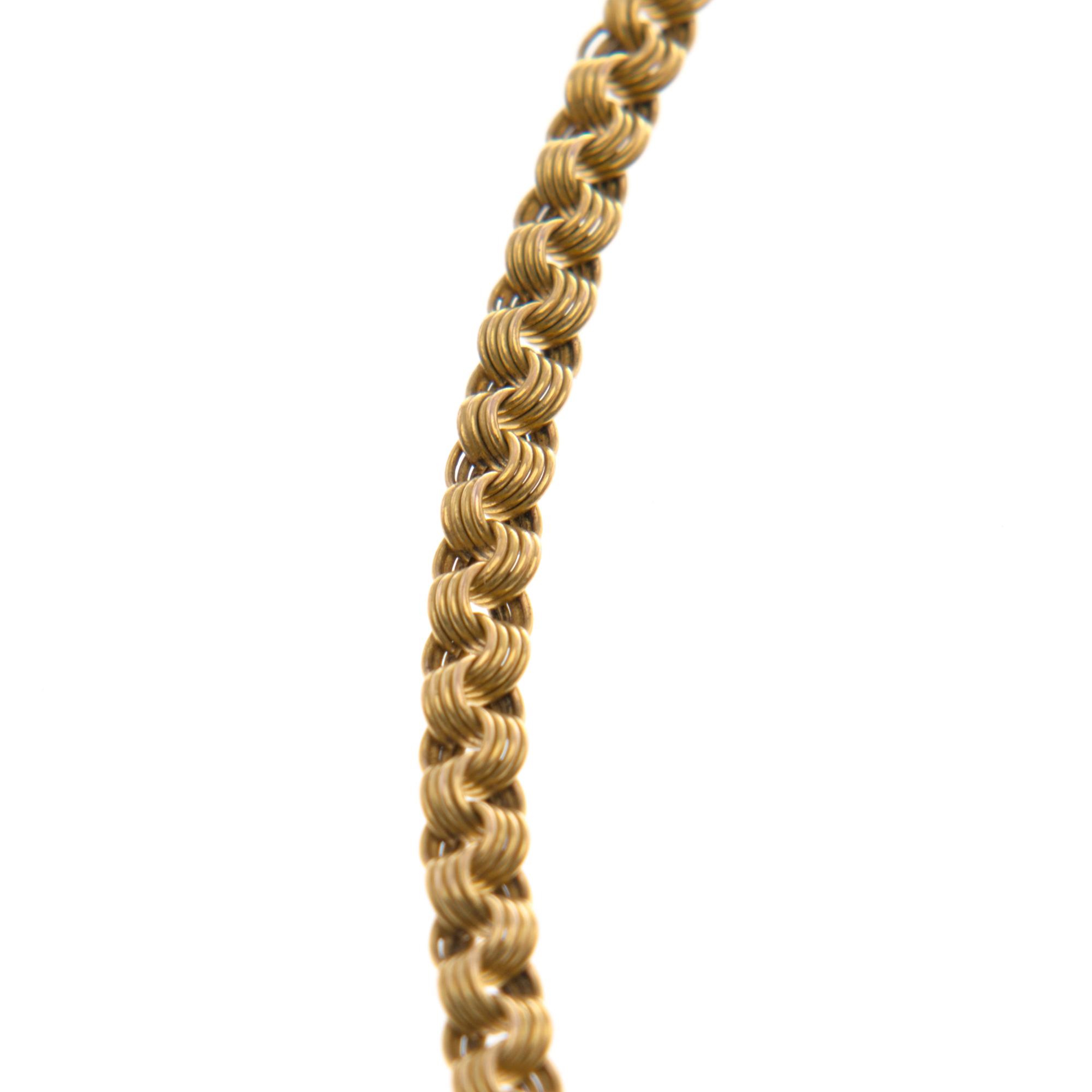 A NECKLACE, 14K (56) gold. Nikolay Strulev, Moscow 1883-1908.