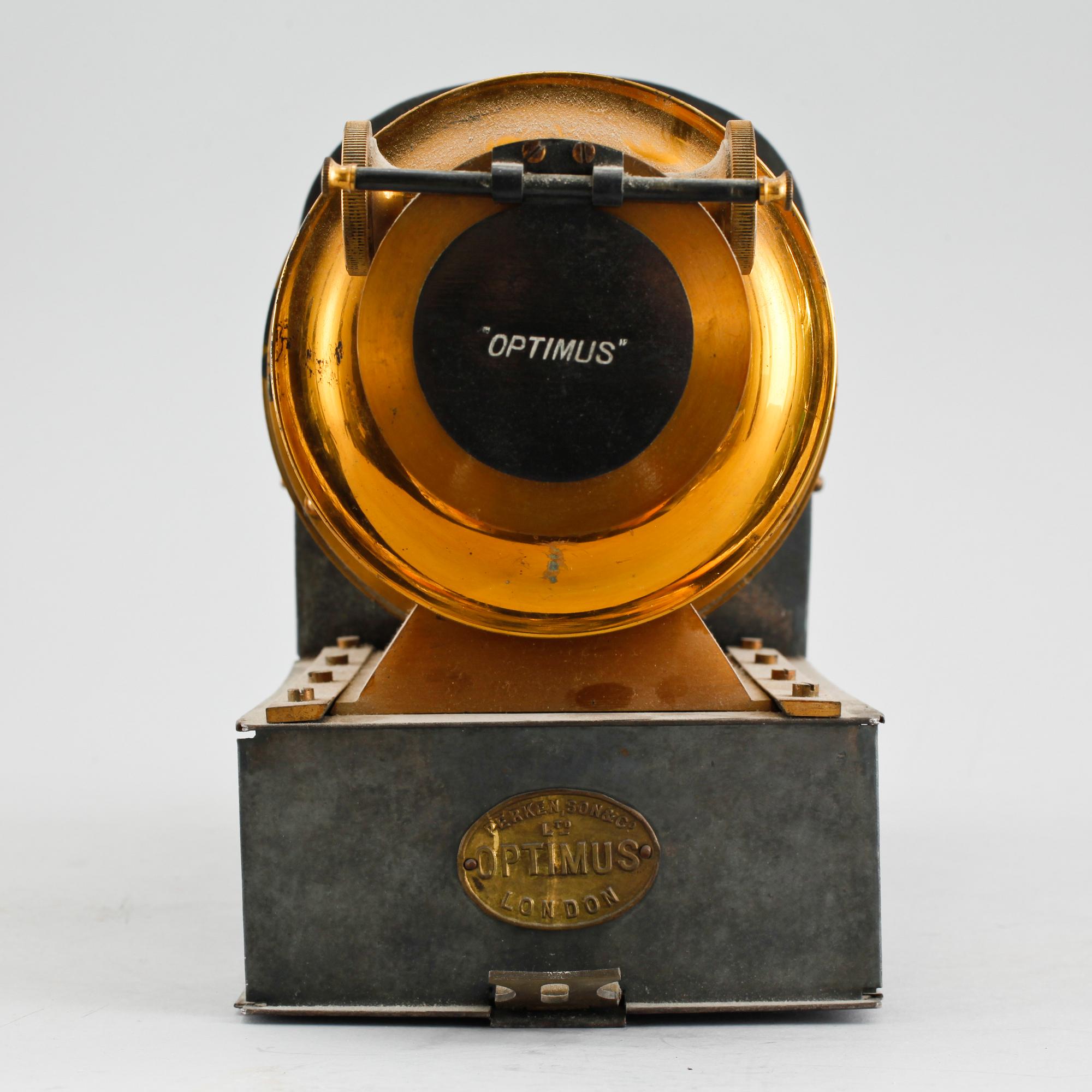 LATERNA MAGICA, "Optimus", Perken, Son & Co., London, omkring sekelskiftet 1900.