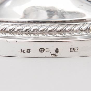LJUSSTAKAR, ETT PAR, silver, Adolf Zethelius, Stockholm, 1816.