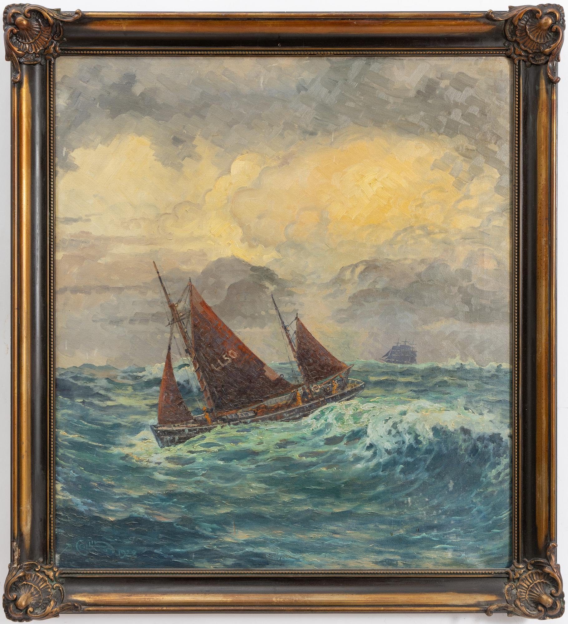 Alfred Collin, "Bohuskutter i Nordsjön".