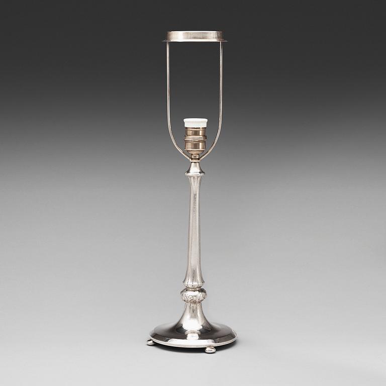 A B.H Edlund silver table lamp, Stockholm 1927.