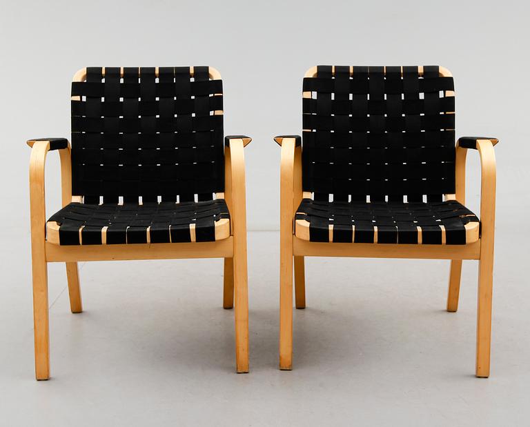 KARMSTOLAR, 1 par, modell 45, Alvar Aalto, 1900-talets andra hälft.