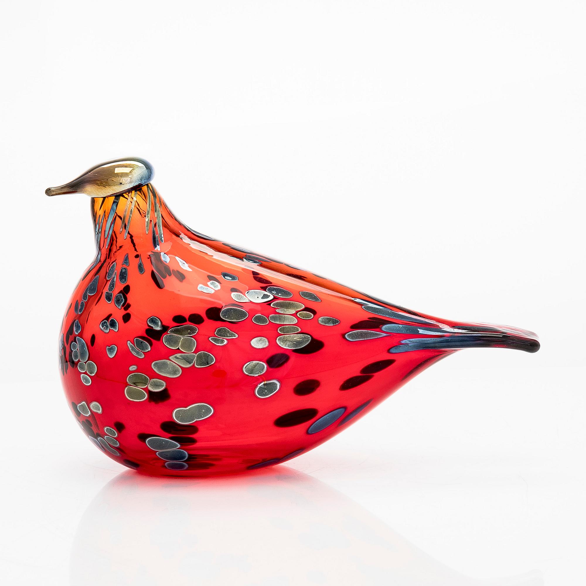 Oiva Toikka, A glass bird, signed O. Toikka Nuutajärvi