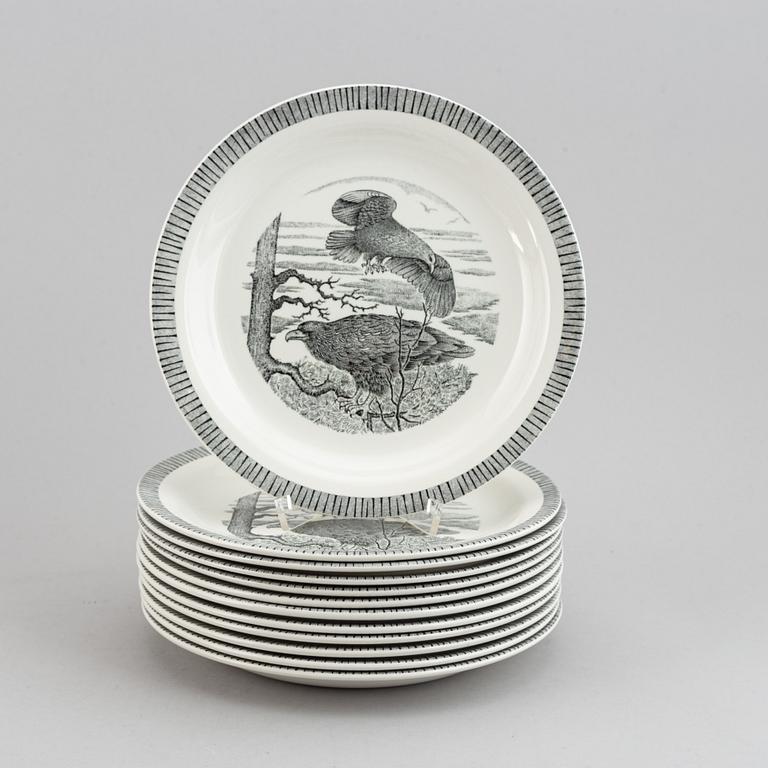 SERVIS, 26 delar, porslin, "Svensk Natur", Rörstrand.