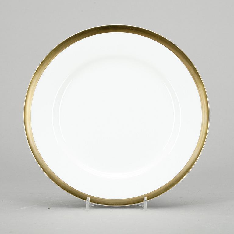 TALLRIKAR, 9 st, porslin, "Nobelservisen", Karin Björquist, Rörstrand.