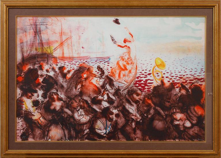 PETER DAHL, färglitografi, signerad och numrerad PT.