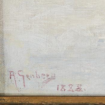 ANTON GENBERG, olja på pannå, signerad samt daterad 1888.