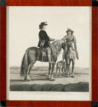 KOPPARSTICK, efter Terburg, 1700-tal.