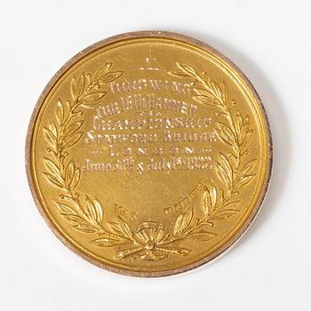 Medalj, 15K guld, England, 1922.