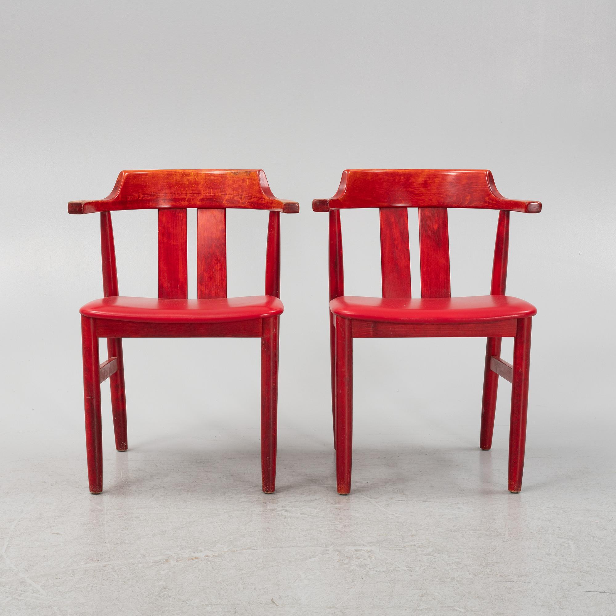 A set of eight armchairs, from Gemla, dated 1981.