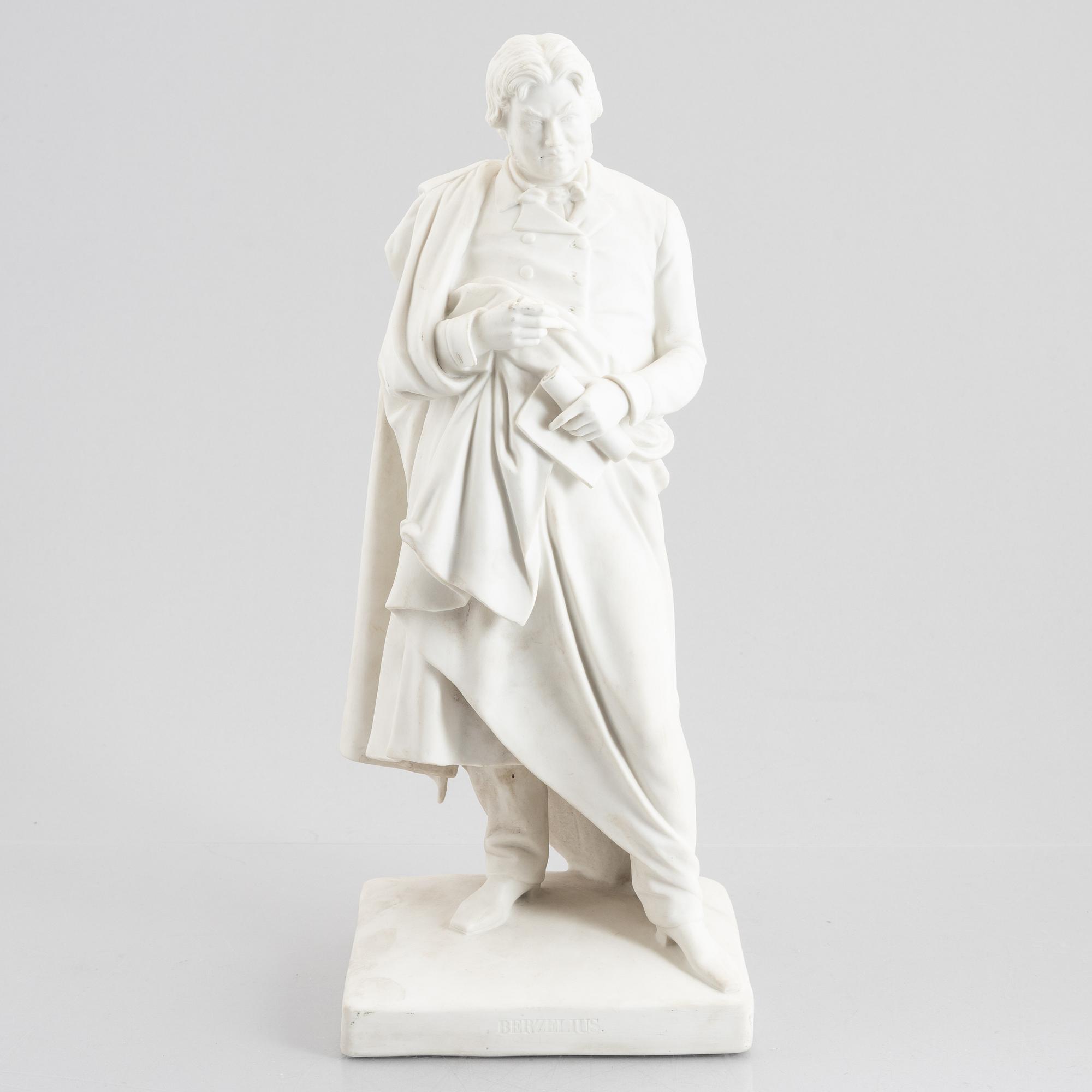 Carl Gustaf Qvarnström, efter. Skulptur, Rörstrand, sent 1800-tal.