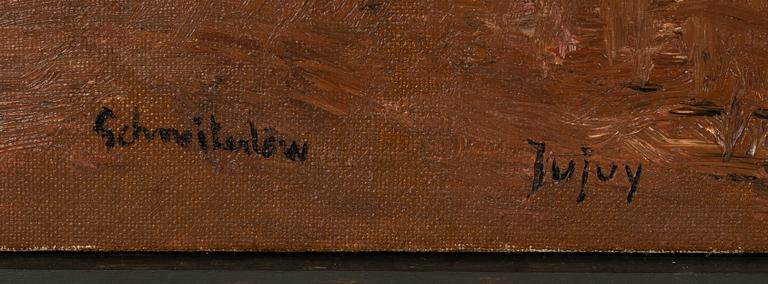 Bertram Schmiterlöw, olja på duk, signerad.