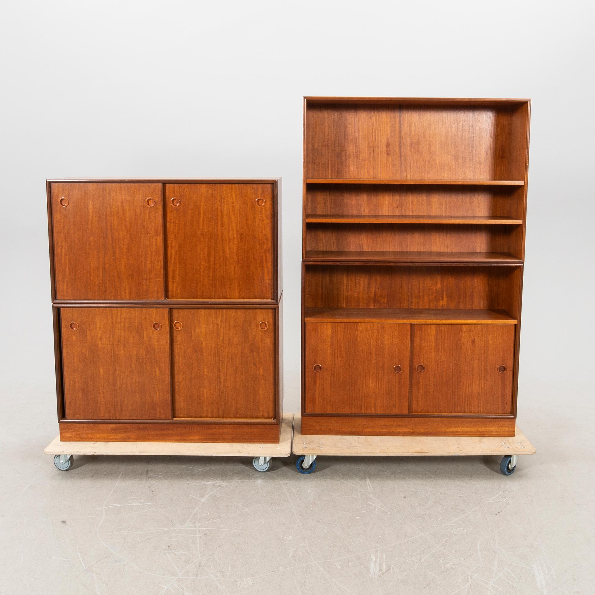 Bookshelf and cabinet from the 1960s.