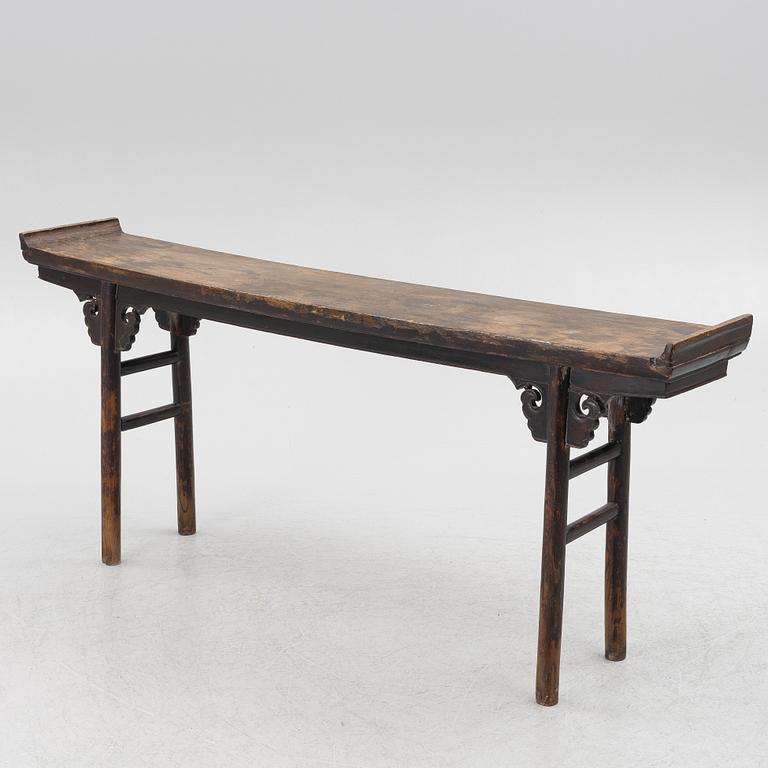 A Chinese hardwood altar table, Qing dynasty, 19th century.