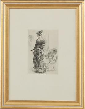 Carl Larsson · CARL LARSSON, etsning, signerad i plåten.