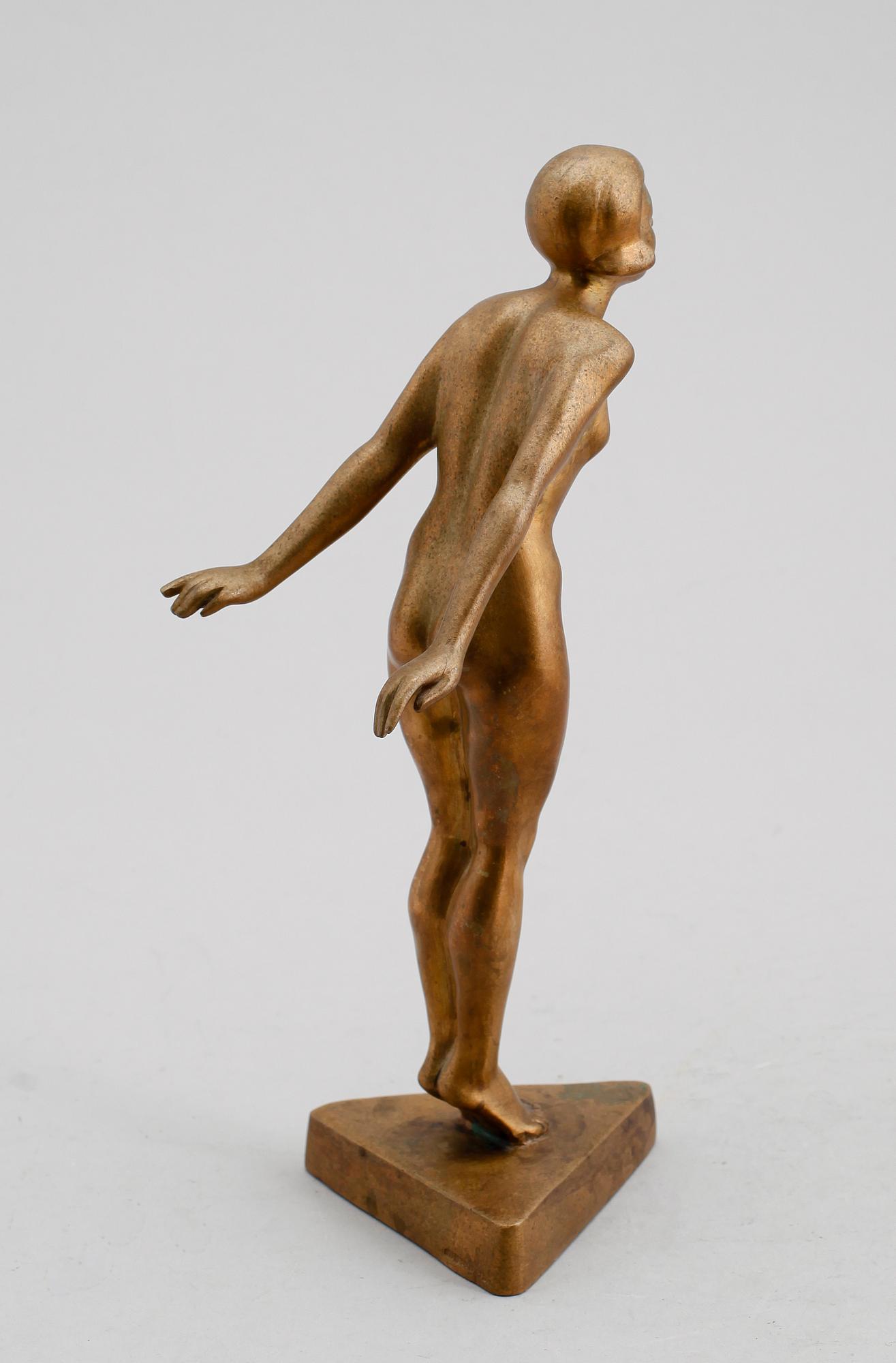 CARIN NILSON, skulptur, brons, signerad och daterad 1930.