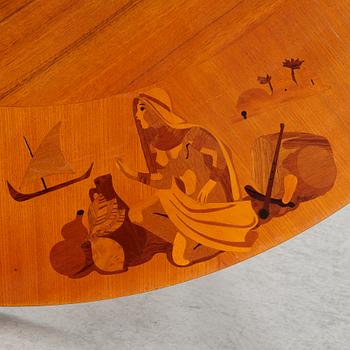 A coffee table, probably Birger Ekman, Mjölby Intarsia, 1938.