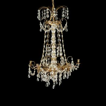 LJUSKRONA, gustaviansk stil, 1900-talets mitt. Höjd ca 75 cm.