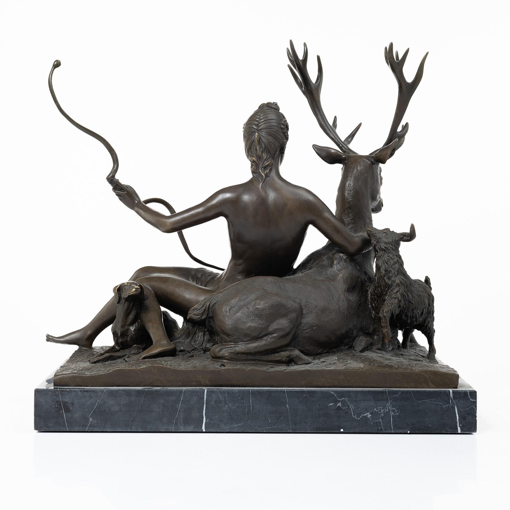 Diana and the deer, P. Jacquiet, after, 21st century.