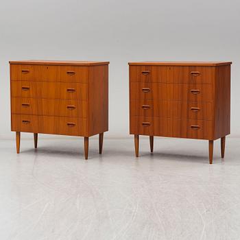 BYRÅER, ett par, 1900-talets andra hälft.